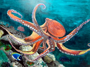 The Octopus 36x30 acrylic on canvas